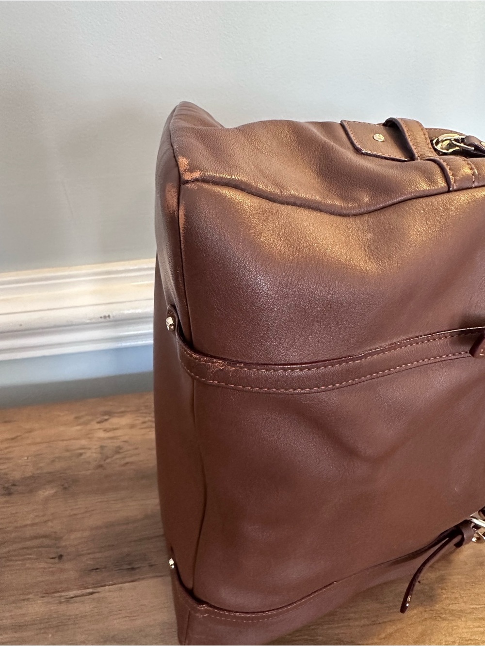 Kate Spade Brown Leather Triple Compartment Shoulder Bag PXRU1109 - Picture 5 of 12